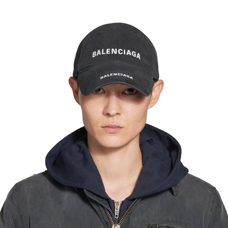 Double Logo Cap in Black Faded 5