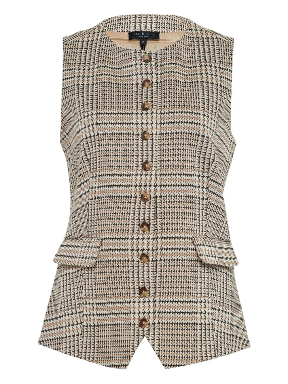 Irina Ponte check waistcoat - 1