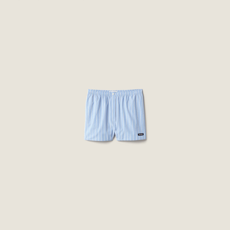 Striped poplin boxer shorts 1