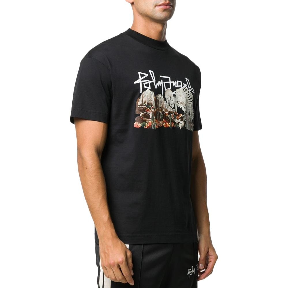 Palm Angels Desert Skull T-Shirt 'Black' PMAA001F20JER0071084 - 3