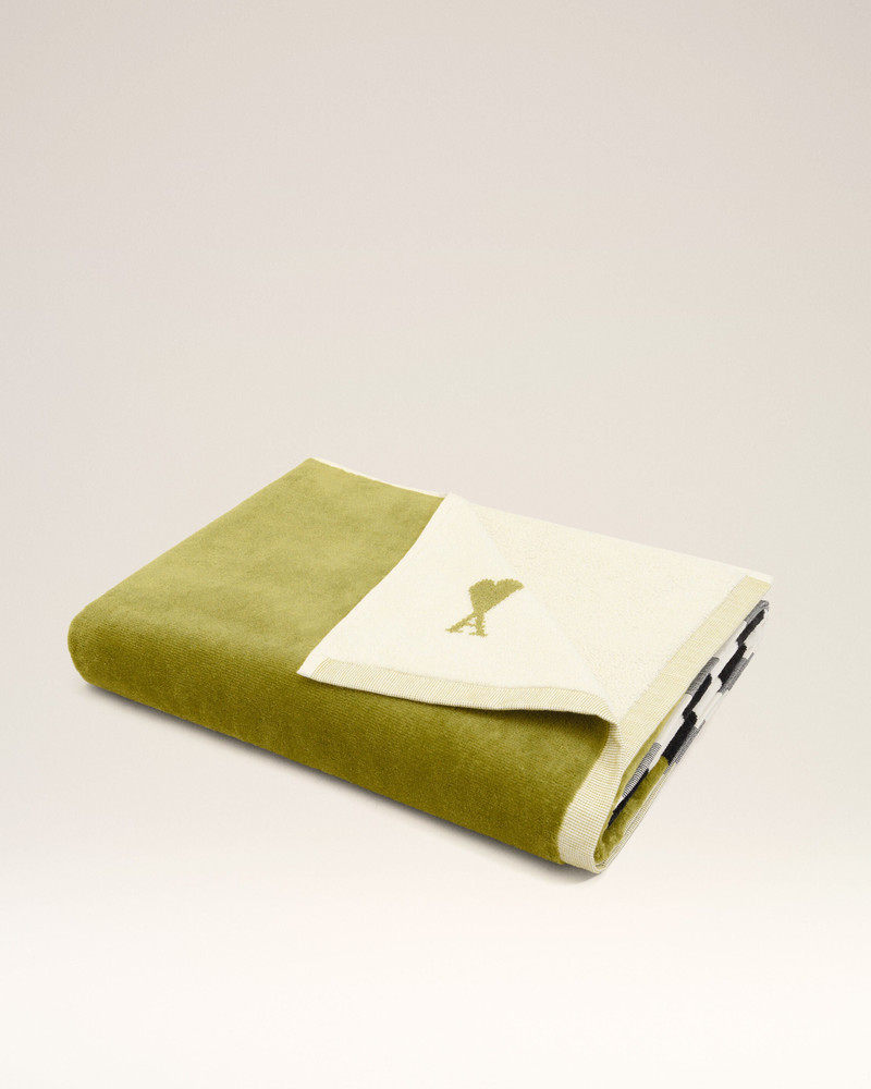 GREEN TWO TONES COTTON AMI DE COEUR TOWEL 1