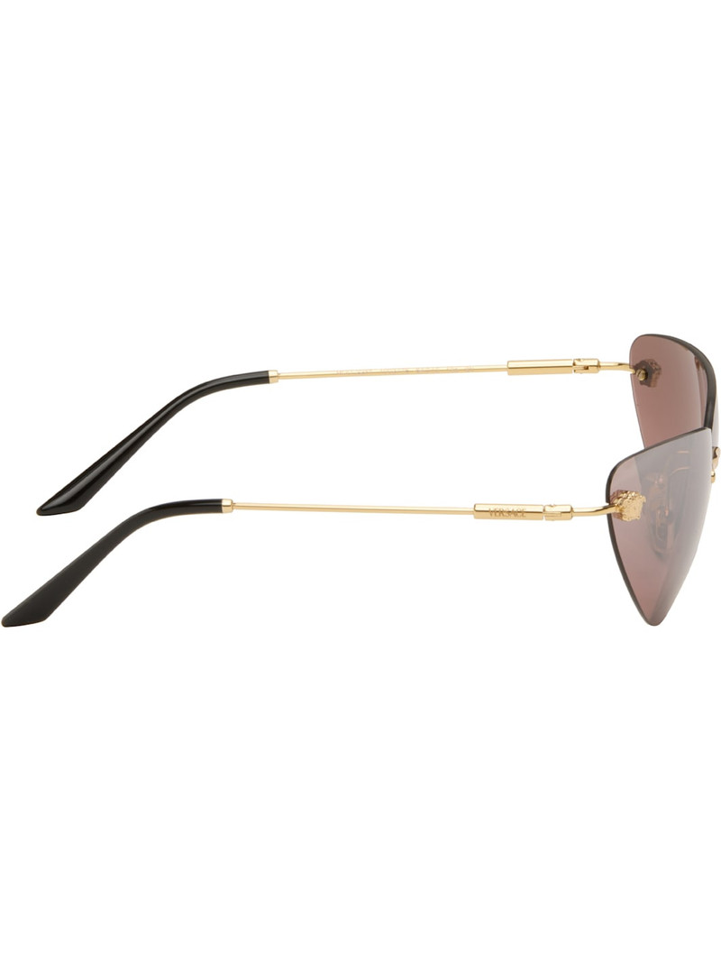 VERSACE Gold & Pink Medusa Cat-Eye Sunglasses outlook