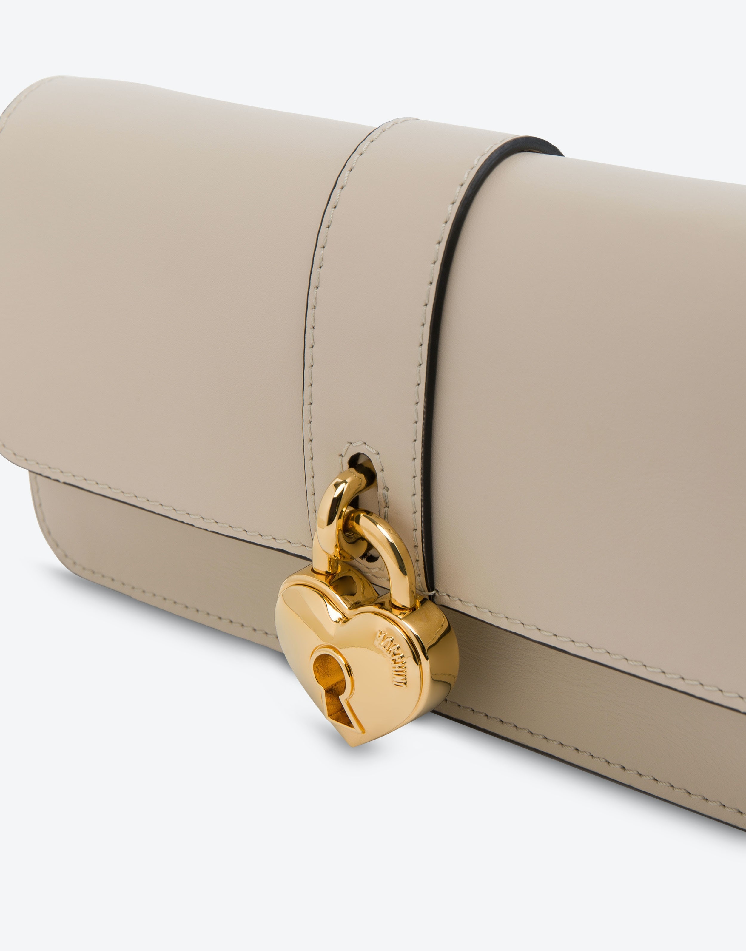 HEART LOCK CALFSKIN CLUTCH - 4