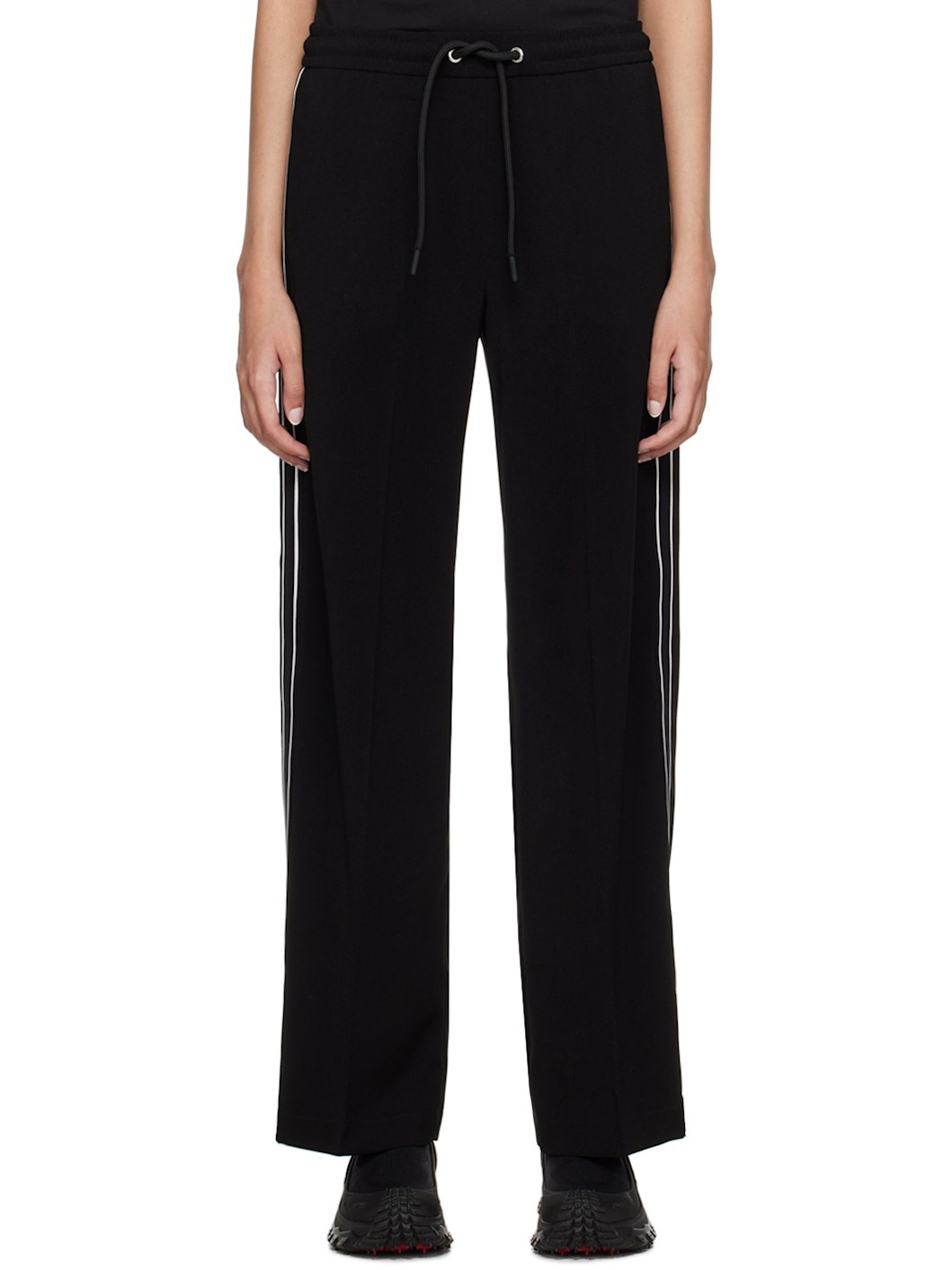 Black Drawstring Lounge Pants - 1