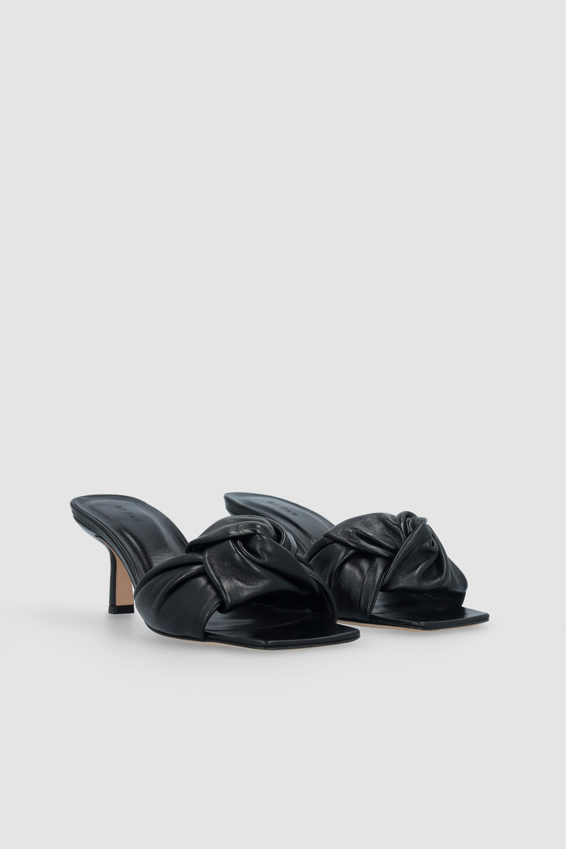 BY FAR Lana Black Gloss Leather Mule outlook