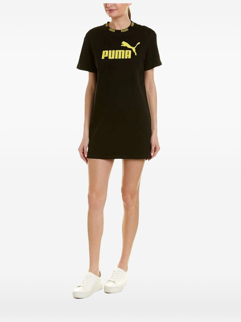 logo crew-neck mini dress 1