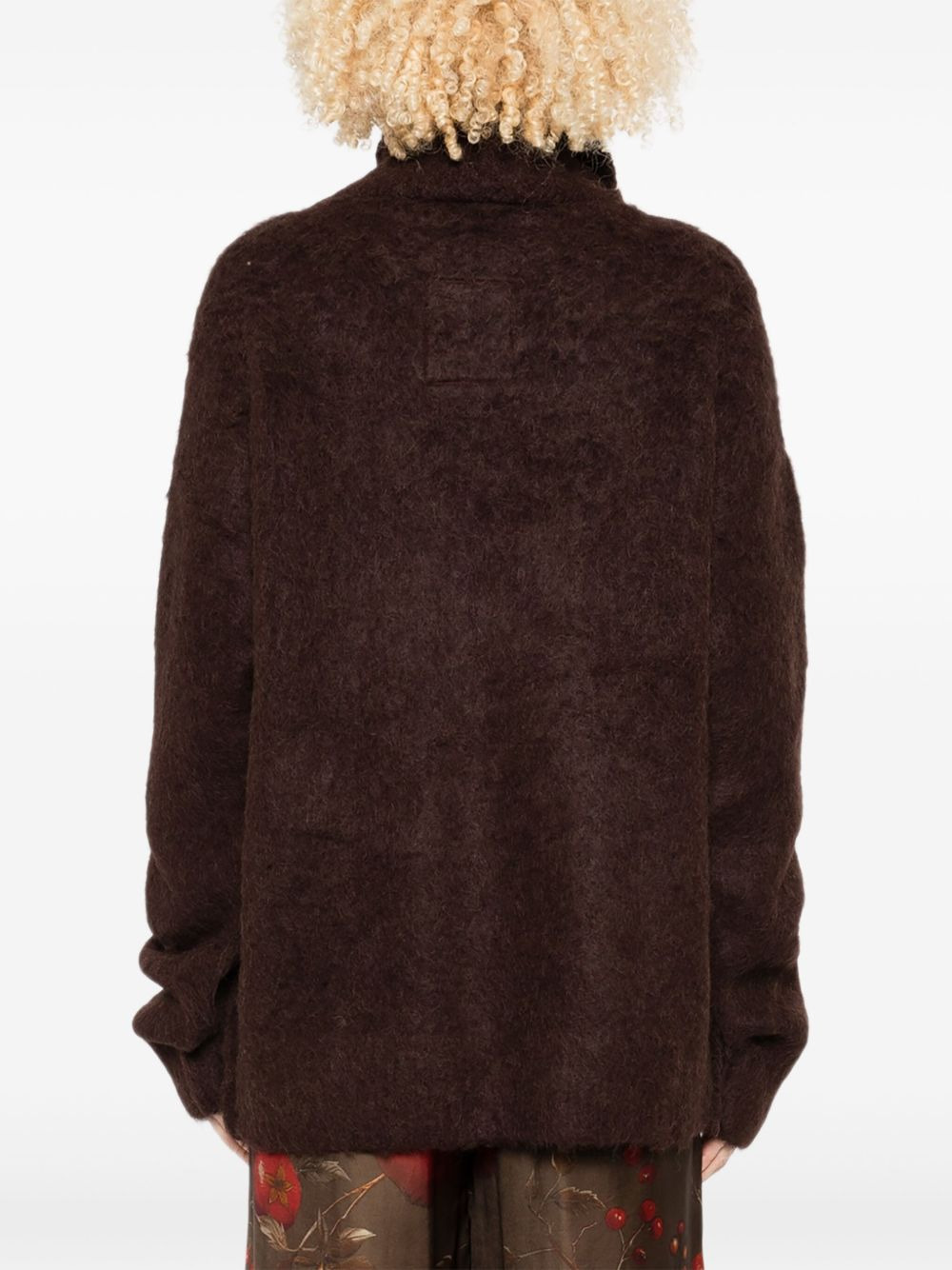 turtleneck fluffy sweater - 4
