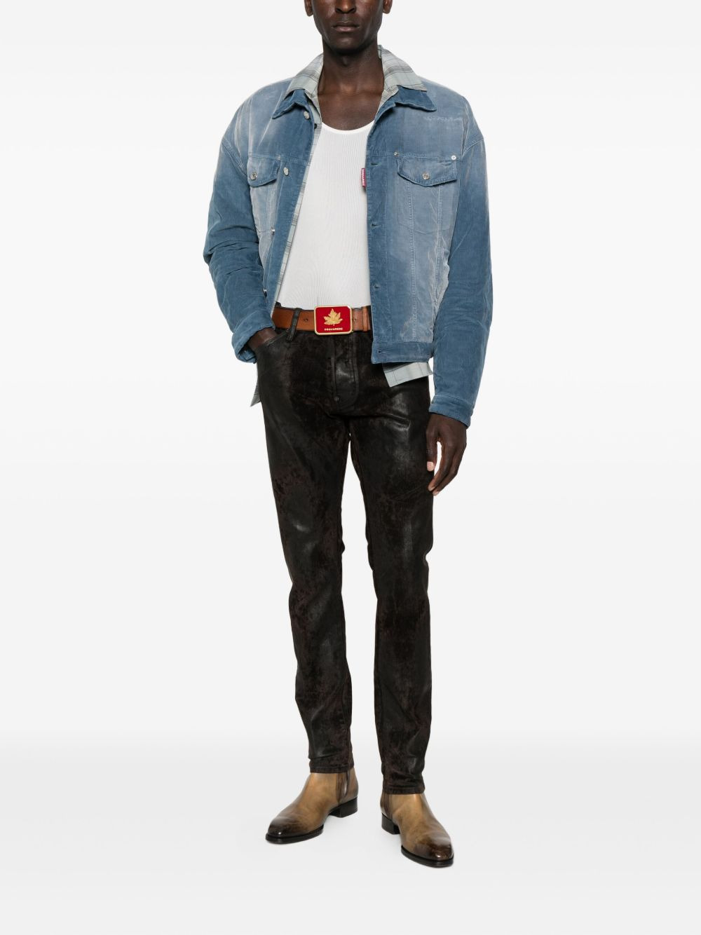 corduroy button jacket - 2