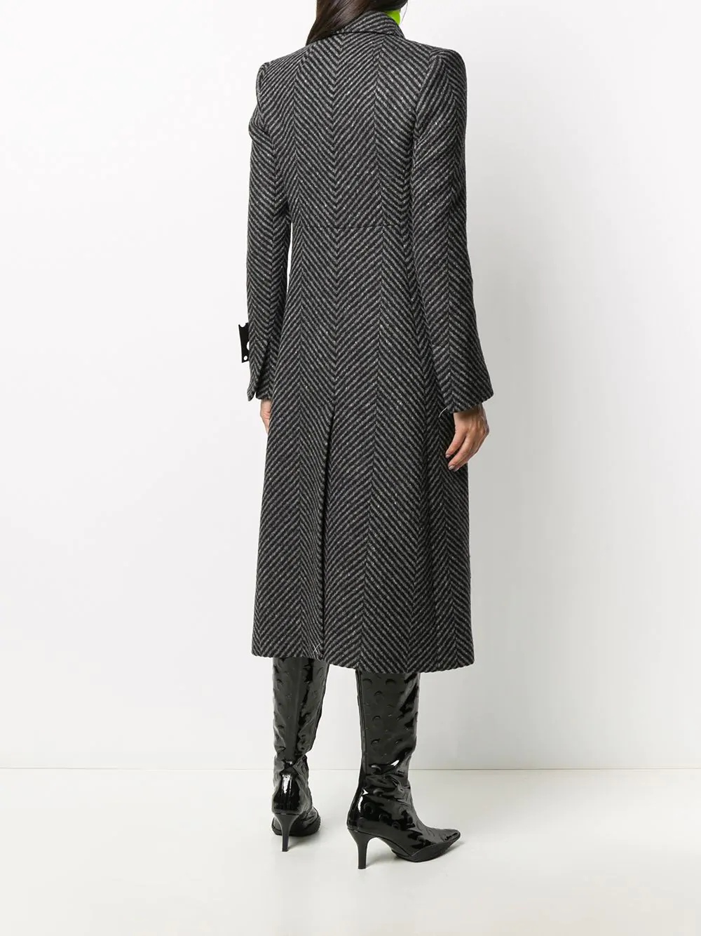 single-breasted tailored coat - 4