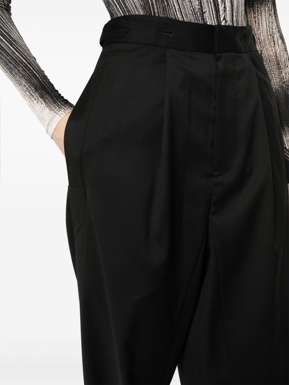 corset-detail trousers - 6
