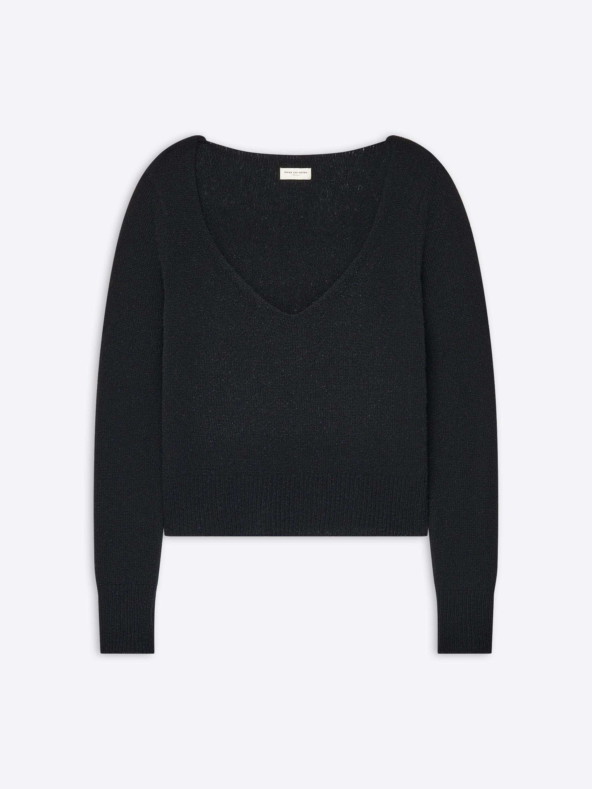 OPEN V-NECK SWEATER - 1