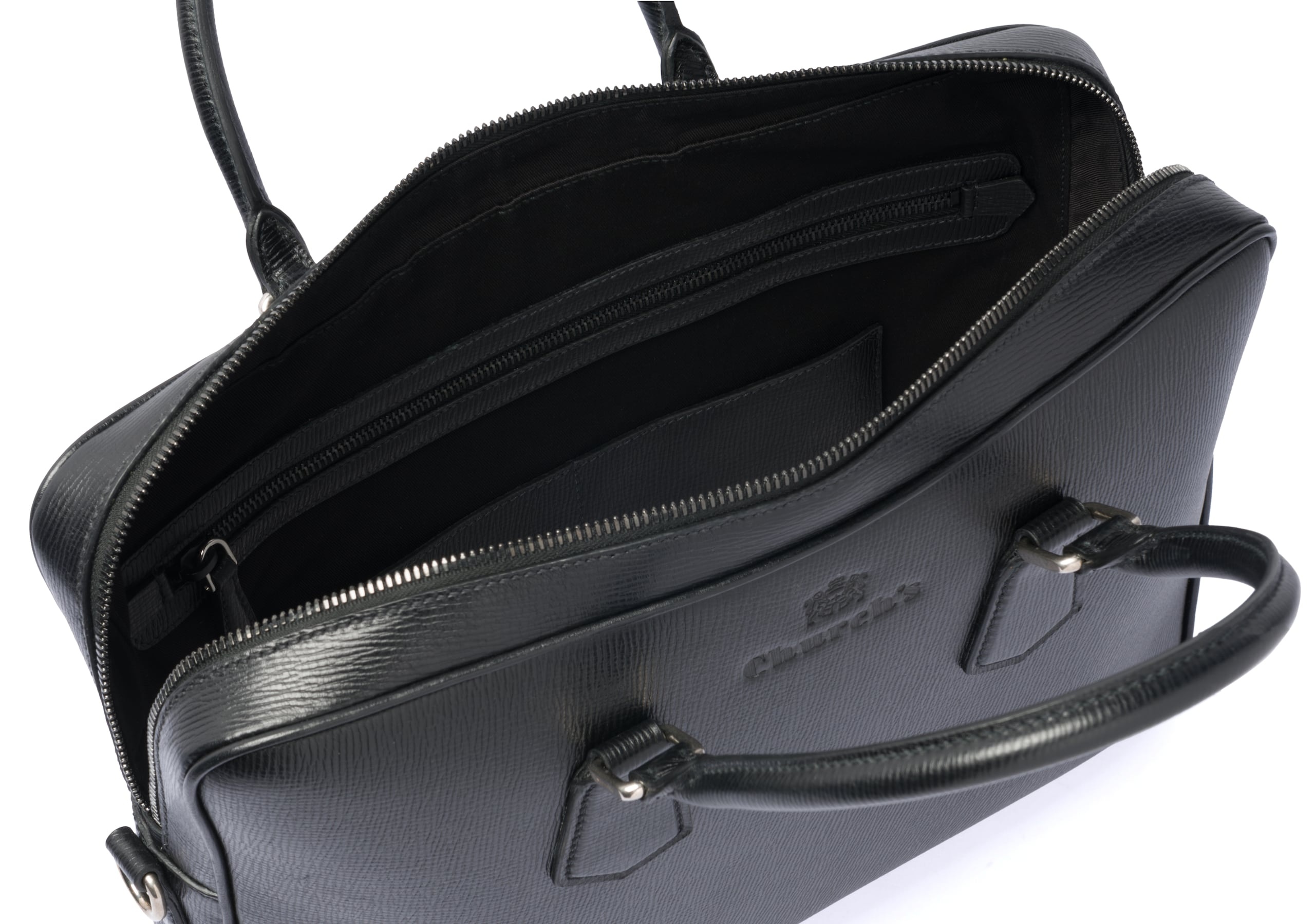 Craven
St James Leather Laptop Bag Black - 5