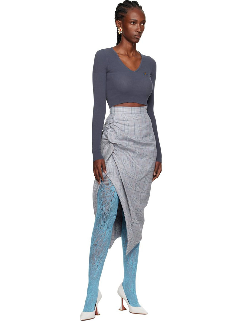 Vivienne Westwood Blue Bea Cropped Sweater outlook