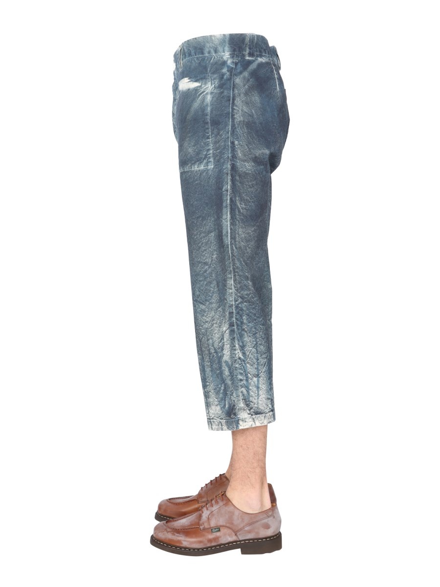 STRAIGHT COTTON TROUSERS WITH TIE DYE PRINT - 3