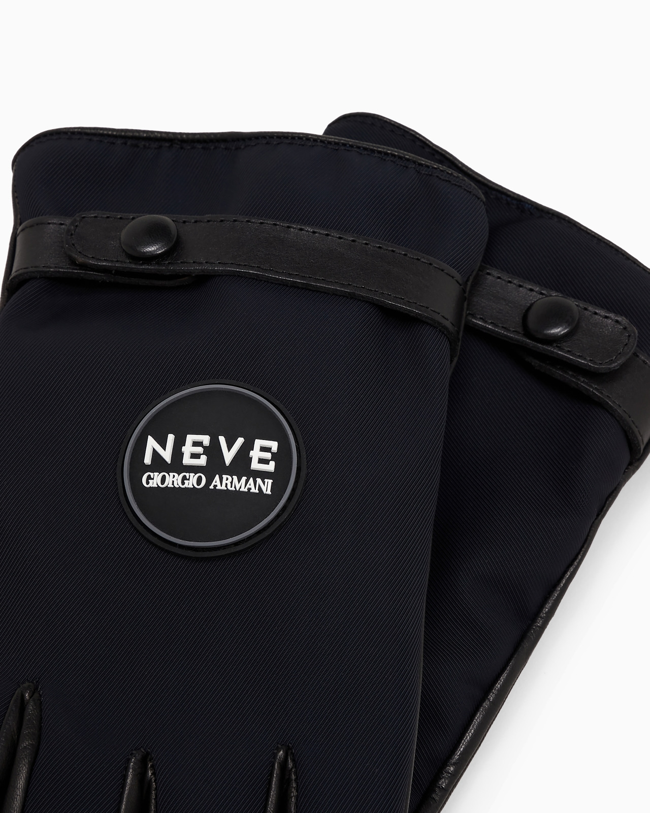 GIORGIO ARMANI NEVE NAPPA-LEATHER AND TECHNICAL NYLON GLOVES - 2