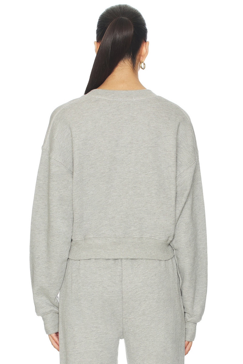 ÉTERNE Cropped V-neck Sweatshirt outlook