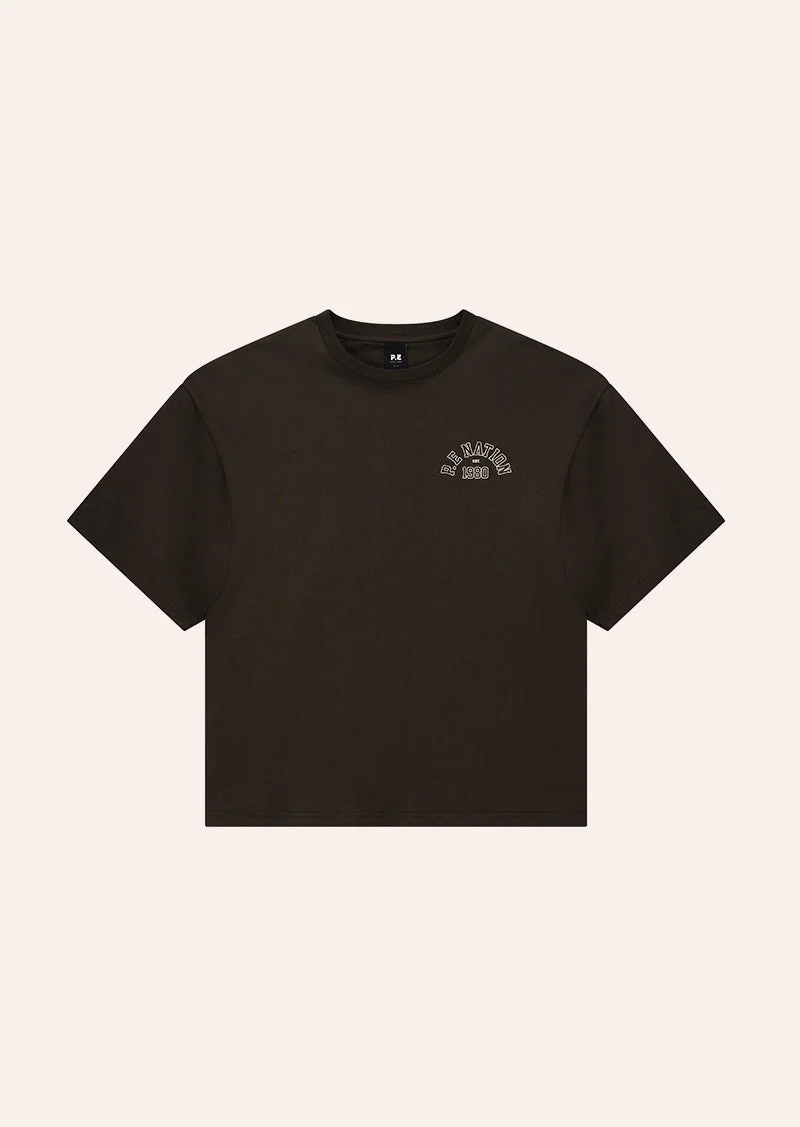ESTABLISHED OVERSIZED TEE IN DARK OLIVE - 1