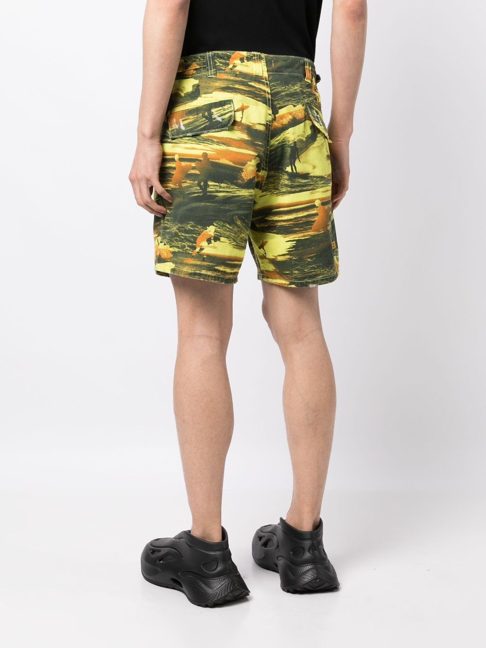 graphic-print cotton shorts - 4