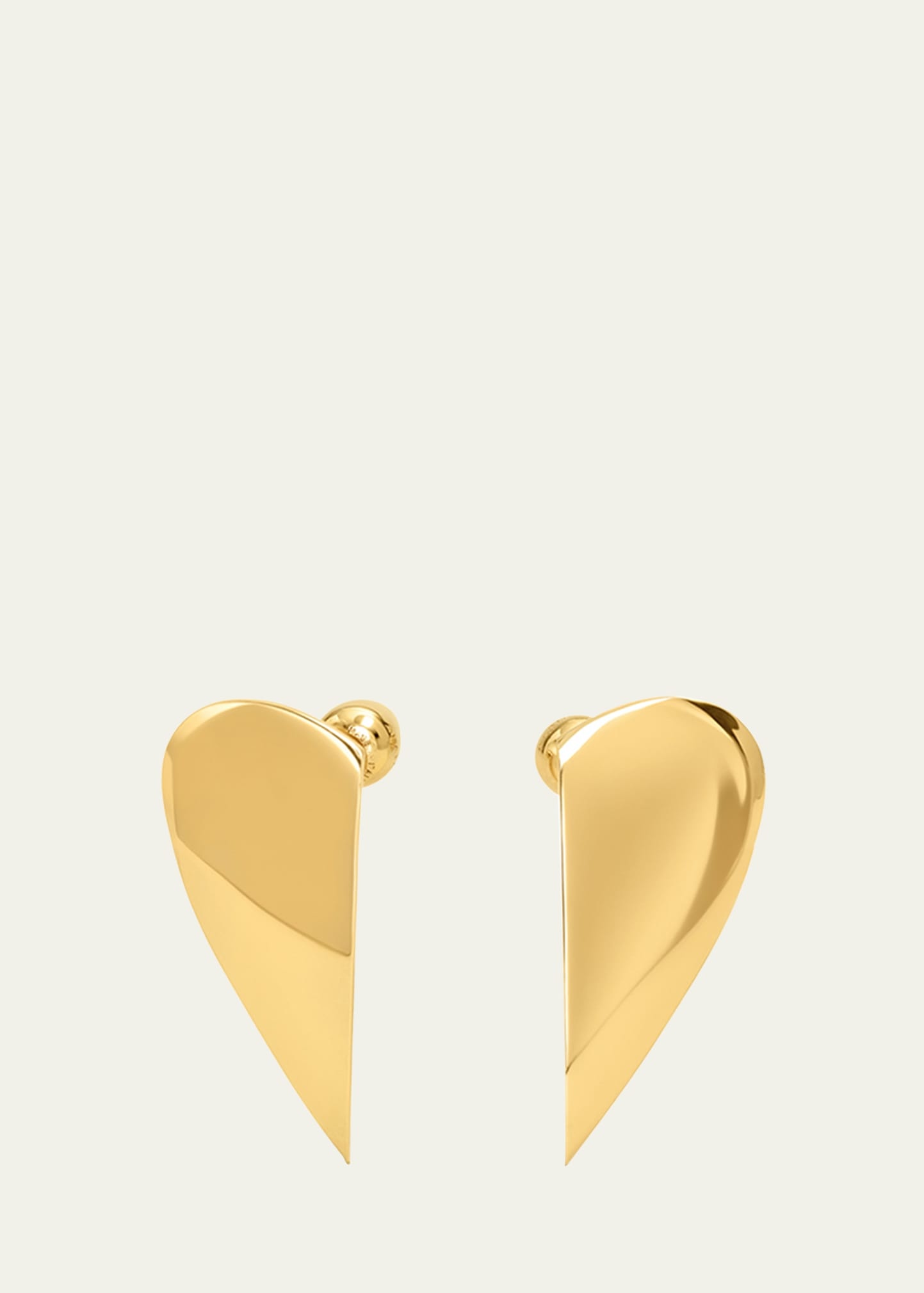 Half Heart-Shaped Earrings - 1