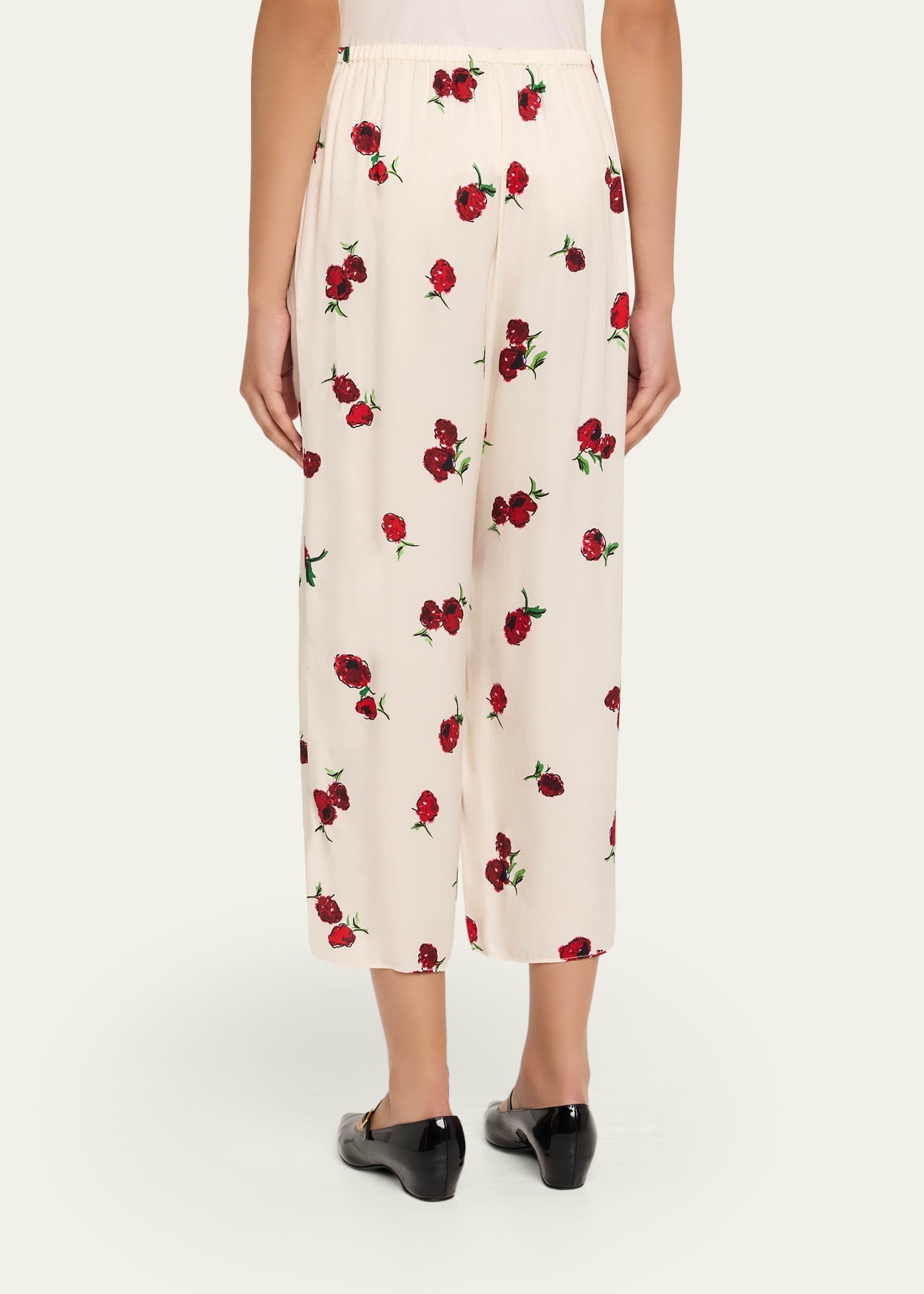 Mindy Floral Wide-Leg Crop Pull-On Pants - 3