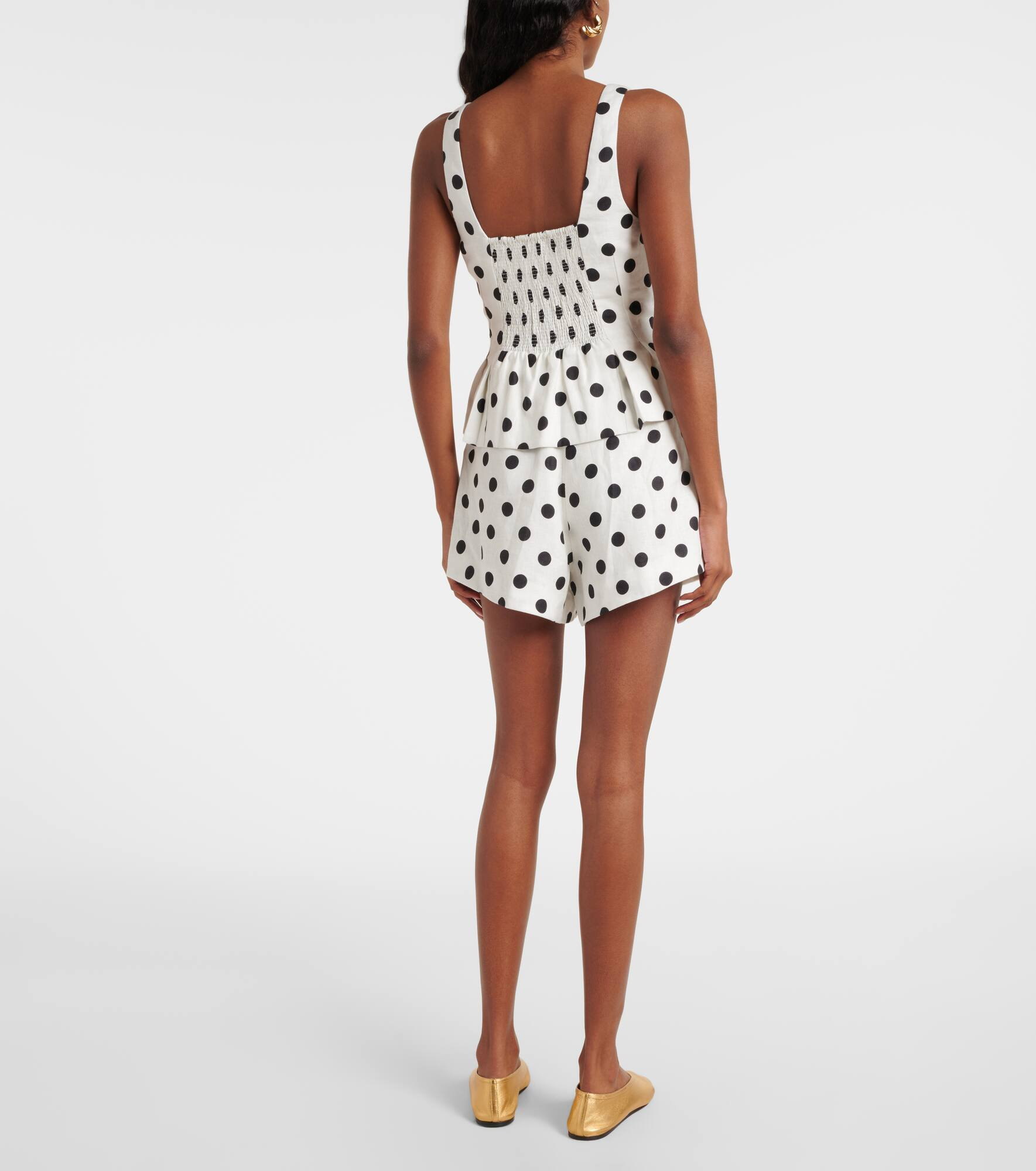 Rosalie polka-dot linen top - 3