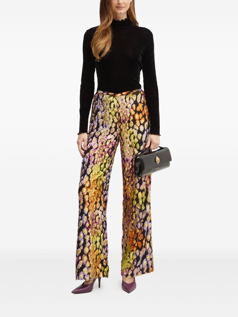 forte_forte metallic leopard-pattern trousers outlook