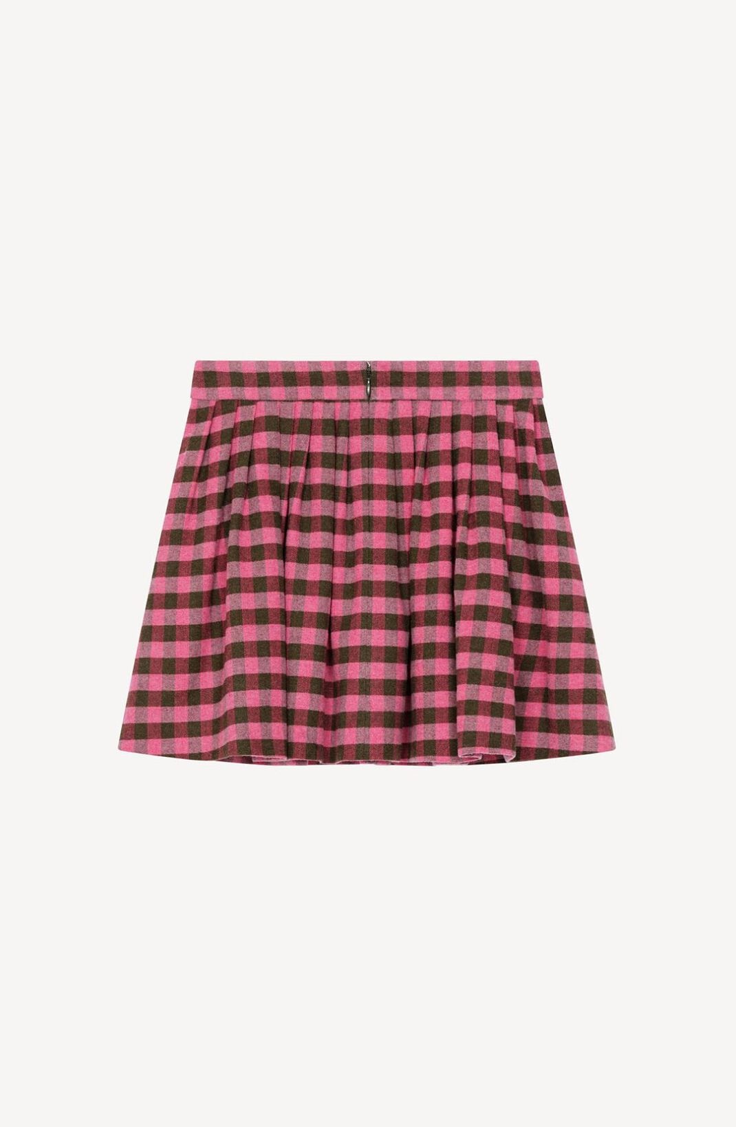Flared gingham mini skirt - 6