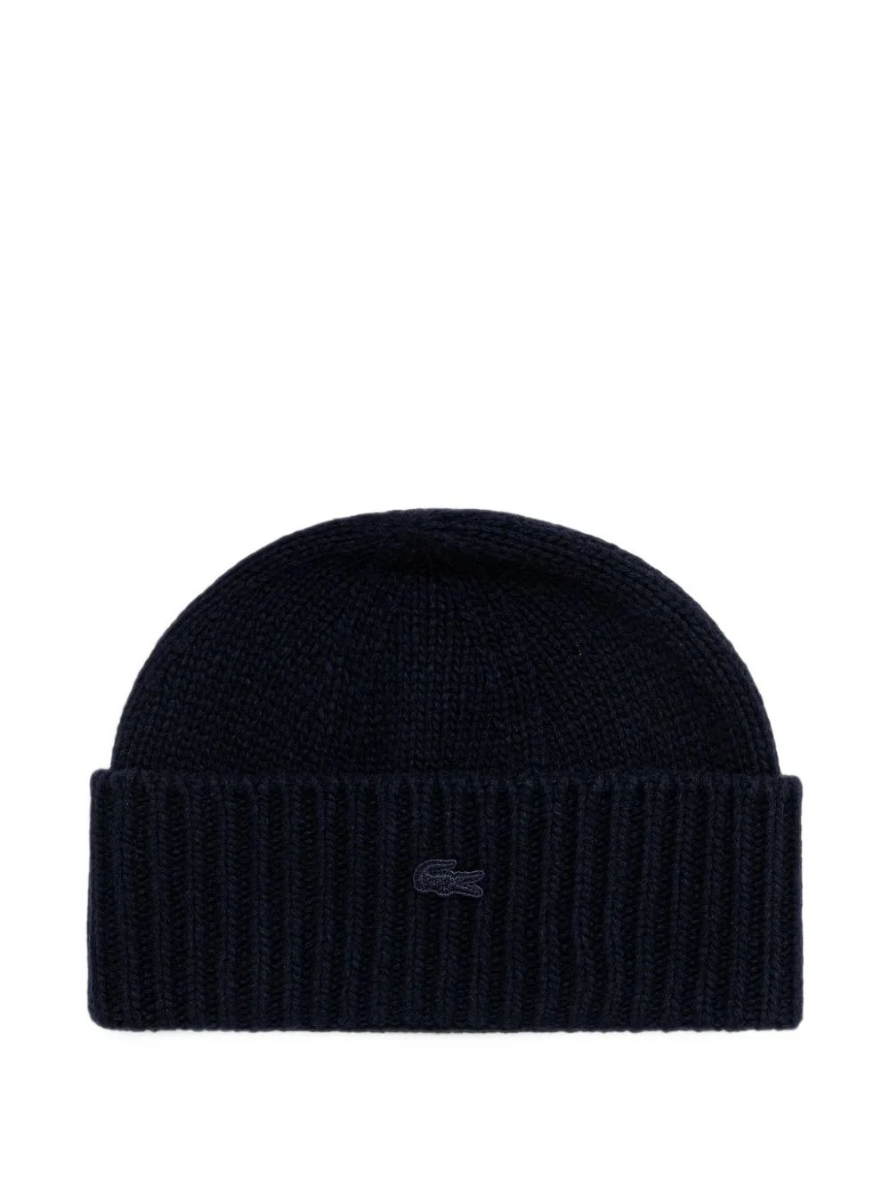 logo-patch ribbed-knit beanie hat - 1
