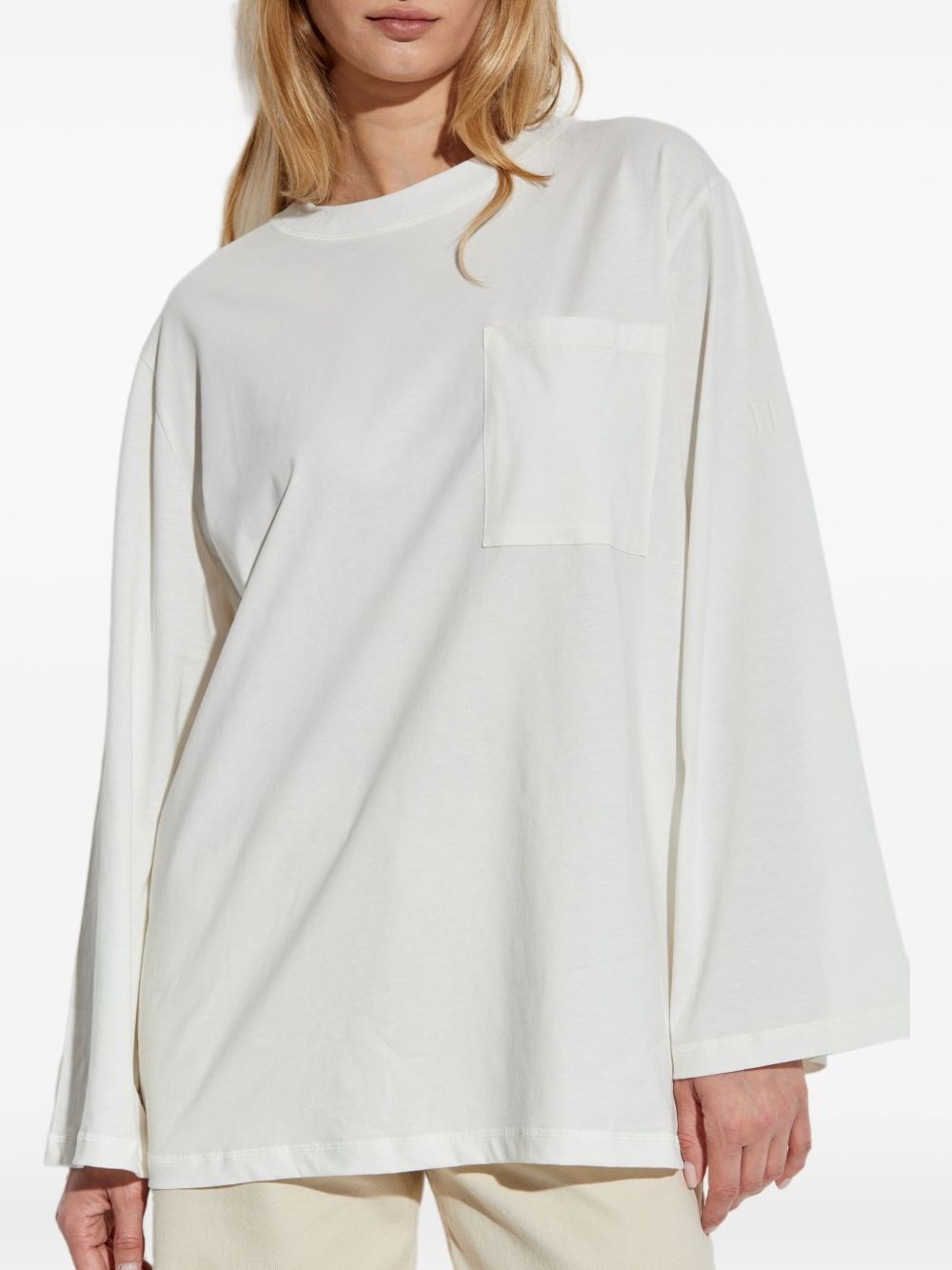 Fayeh long-sleeve pocket T-shirt - 3