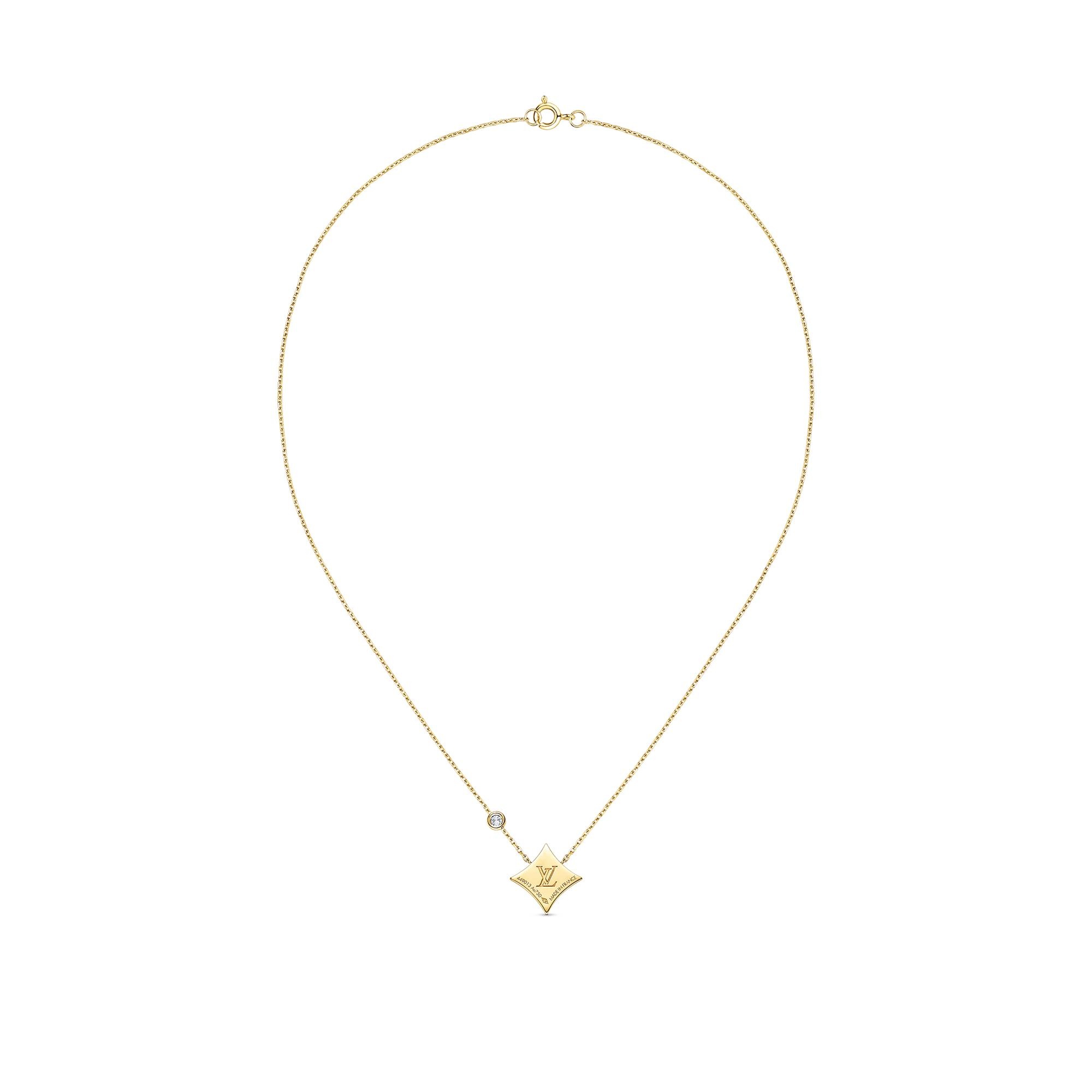 Color Blossom Bb Star Pendant, Yellow Gold, Onyx And Diamond - 4