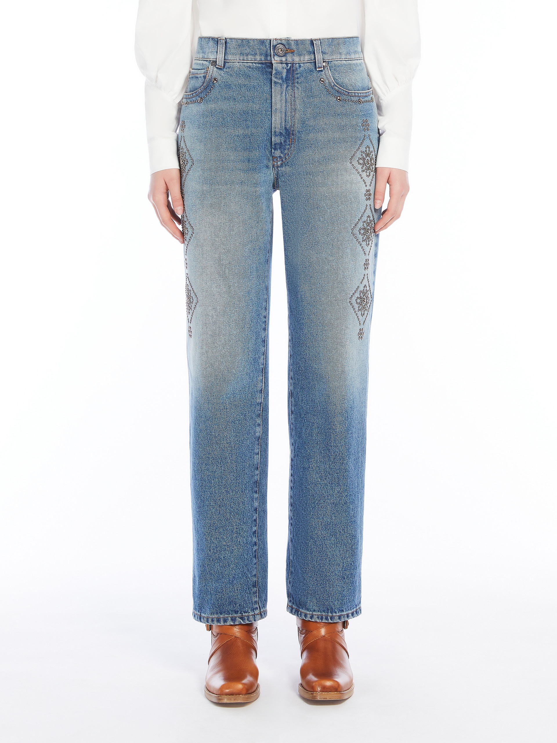 GATTI Regular-fit embroidered denim jeans - 3