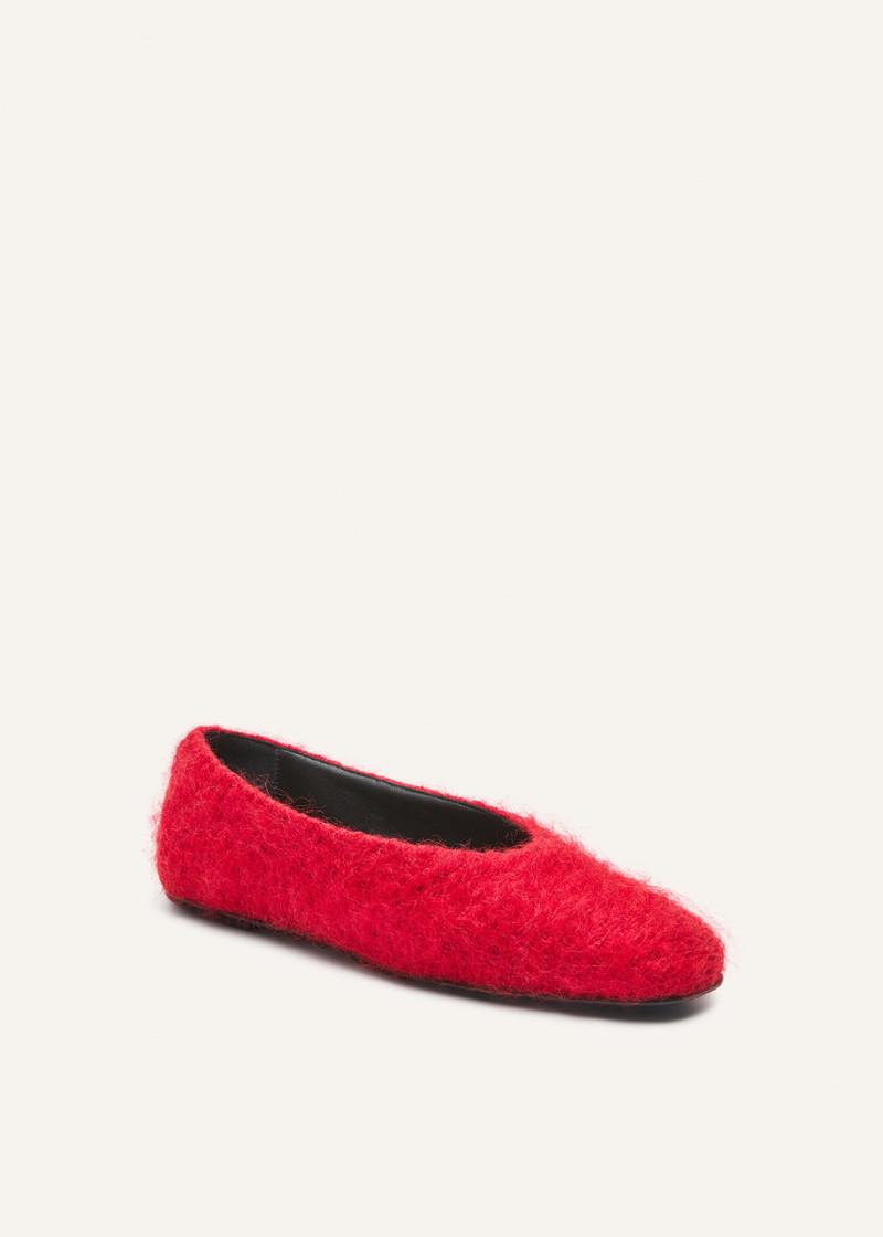 MAGDA BUTRYM Loom-woven ballet flats in red outlook