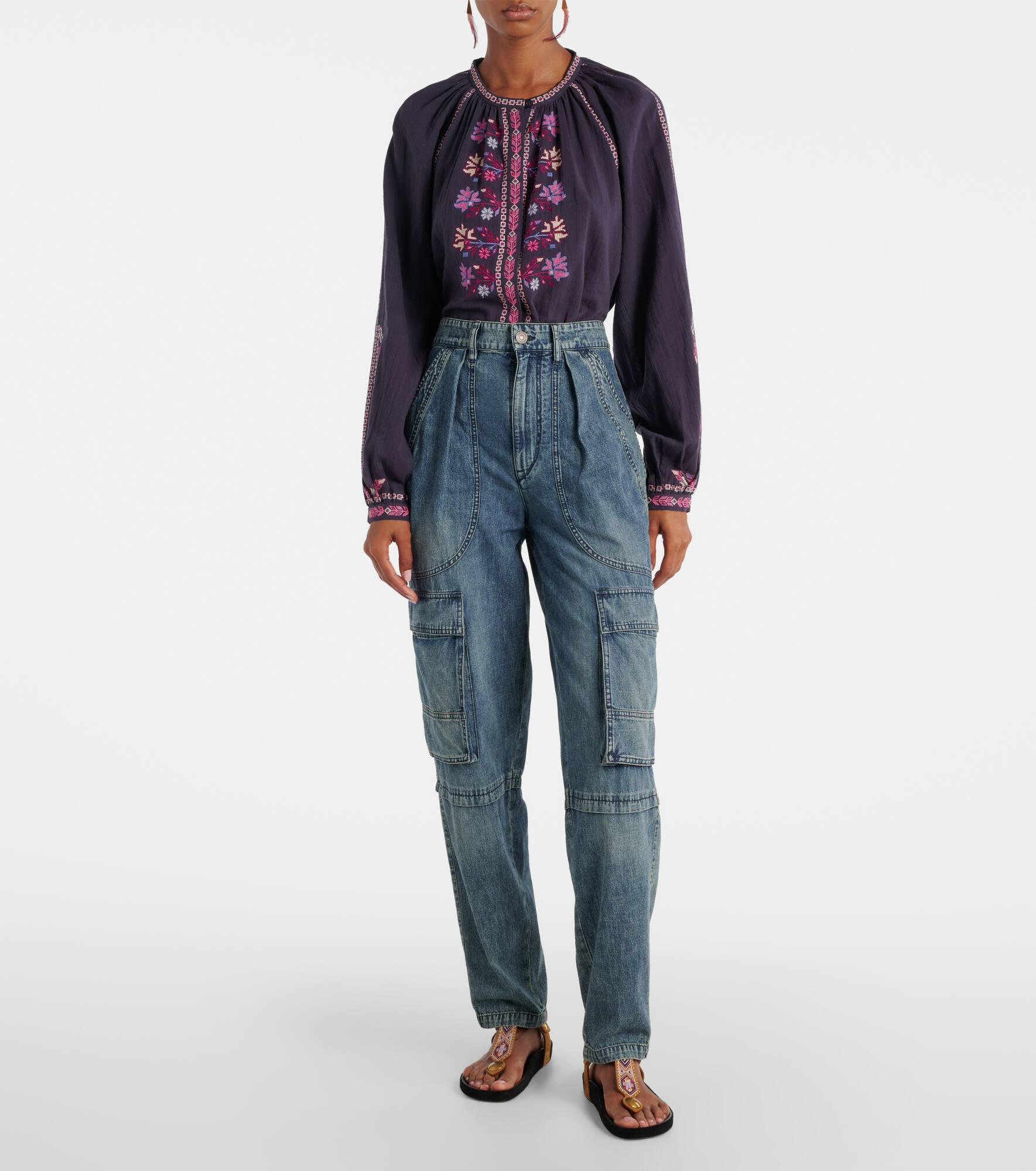 Nayla high-rise cargo jeans - 7