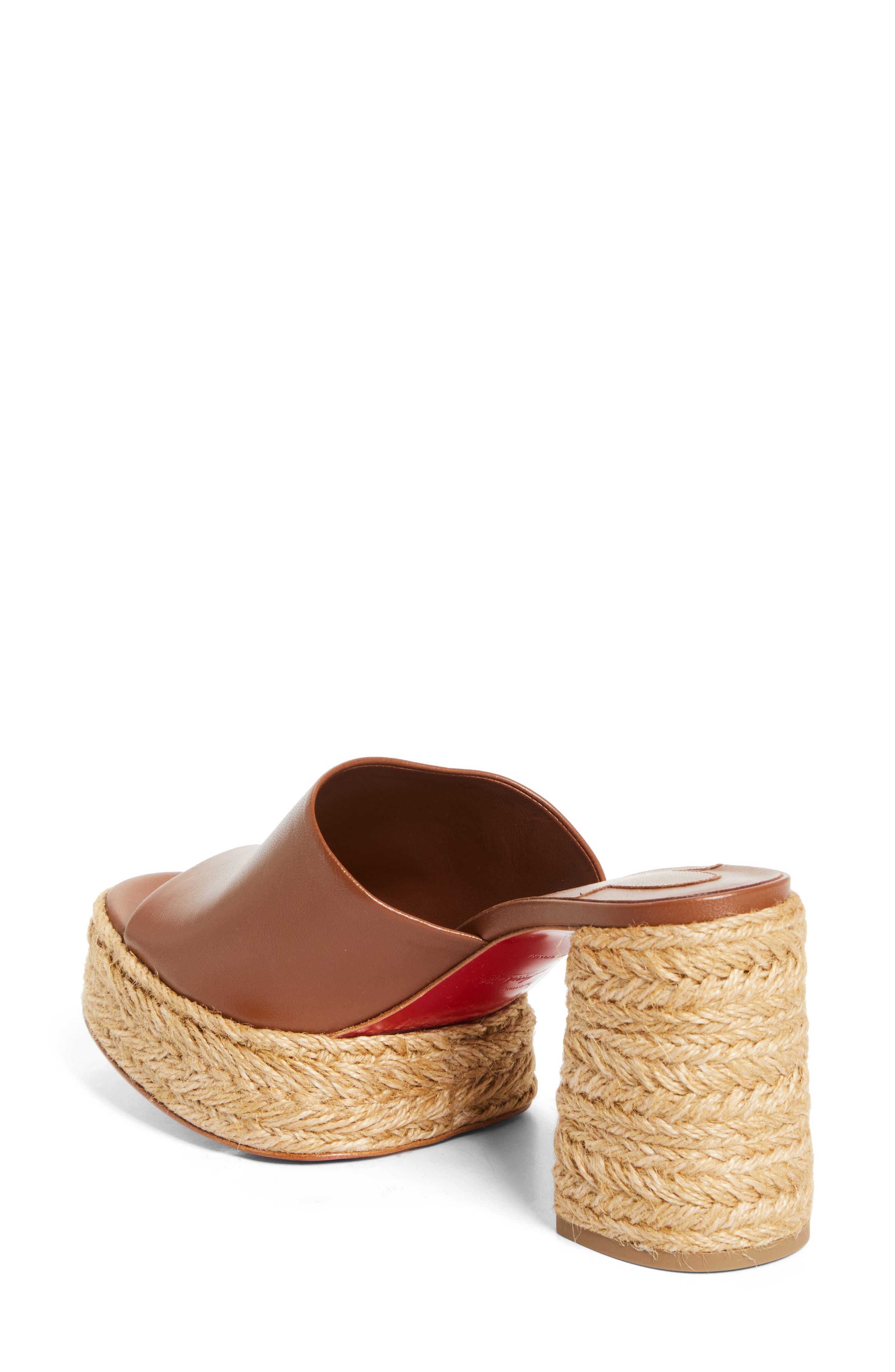 Christian Louboutin Calakala Espadrille Platform Slide Sandal in Cuoio/Lin Cuoio at Nordstrom - 2
