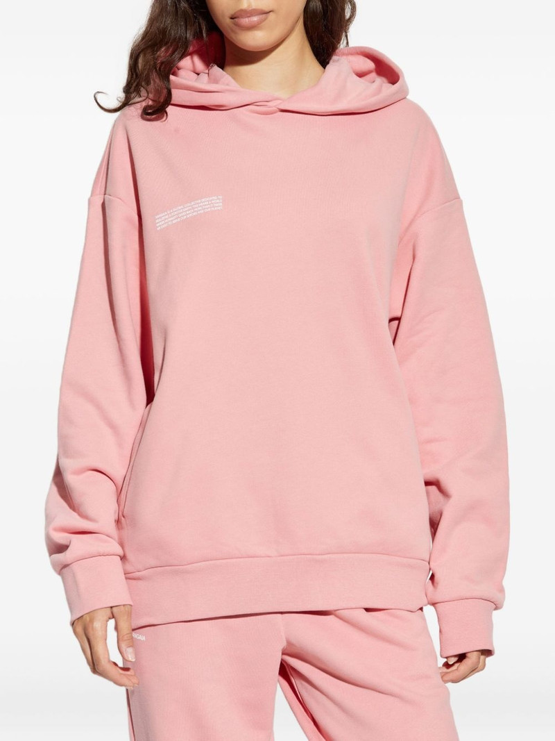 PANGAIA text-print hoodie outlook
