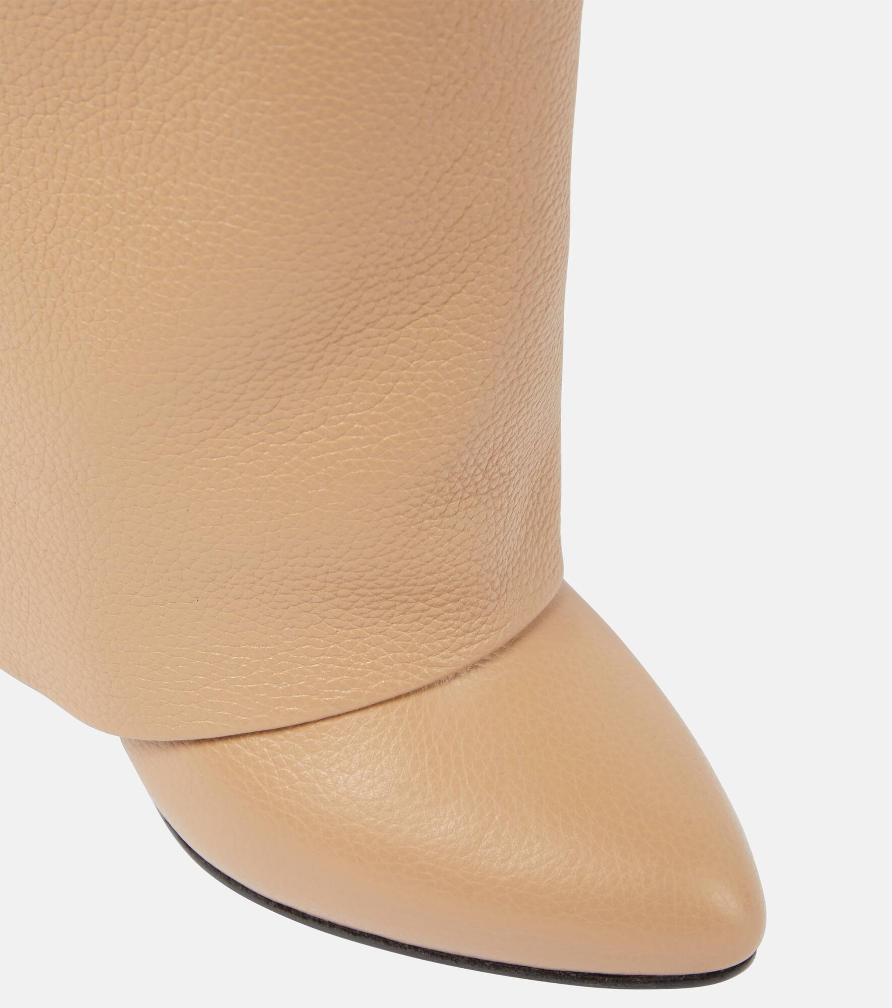 Shark Lock leather knee-high boots - 5