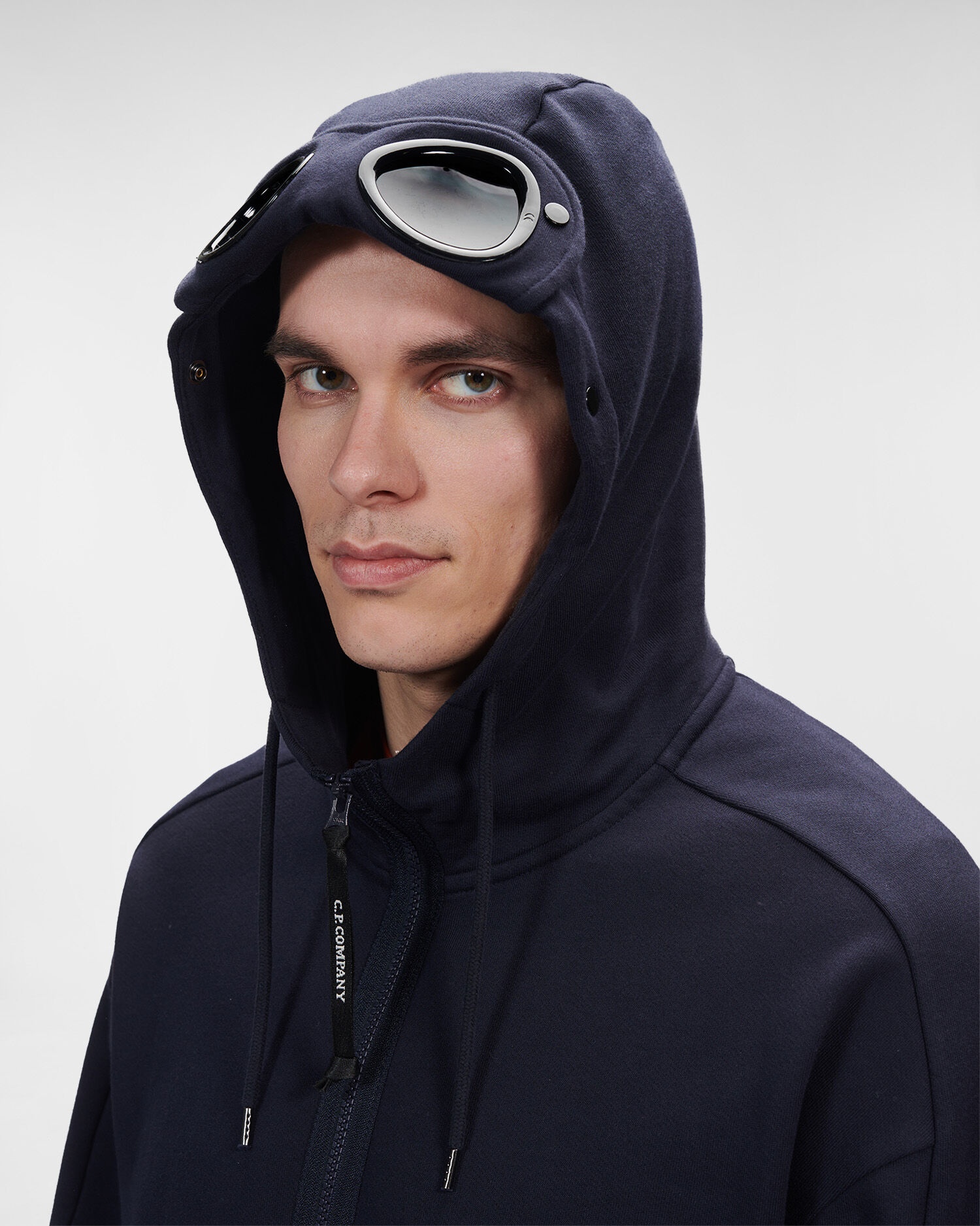 Diagonal Raised Fleece Goggle Hoodie - 3