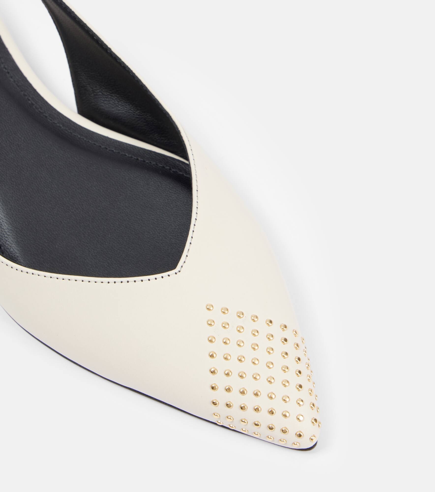 Branee studded leather slingback flats - 5