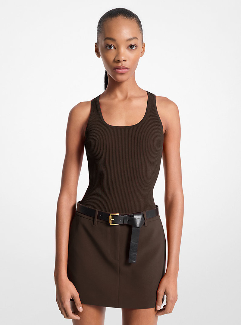 Ribbed Scoop-Neck Tank Top 1