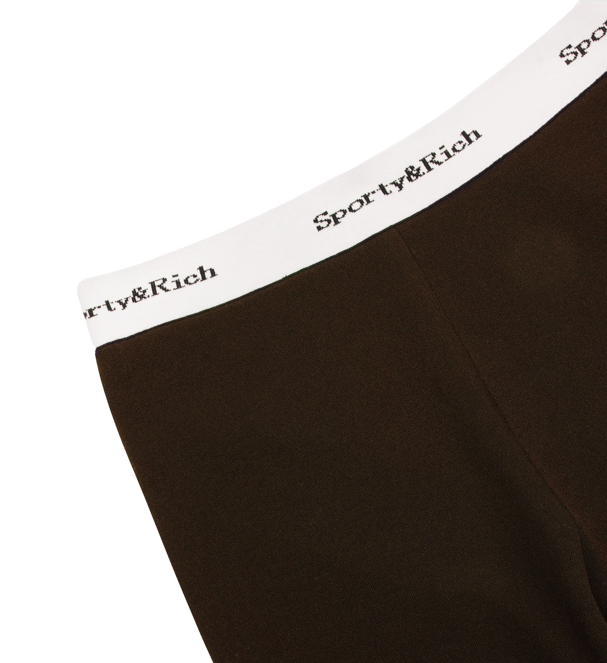 SERIF LOGO RIBBED LEGGING (CHOCOLATE) - 5