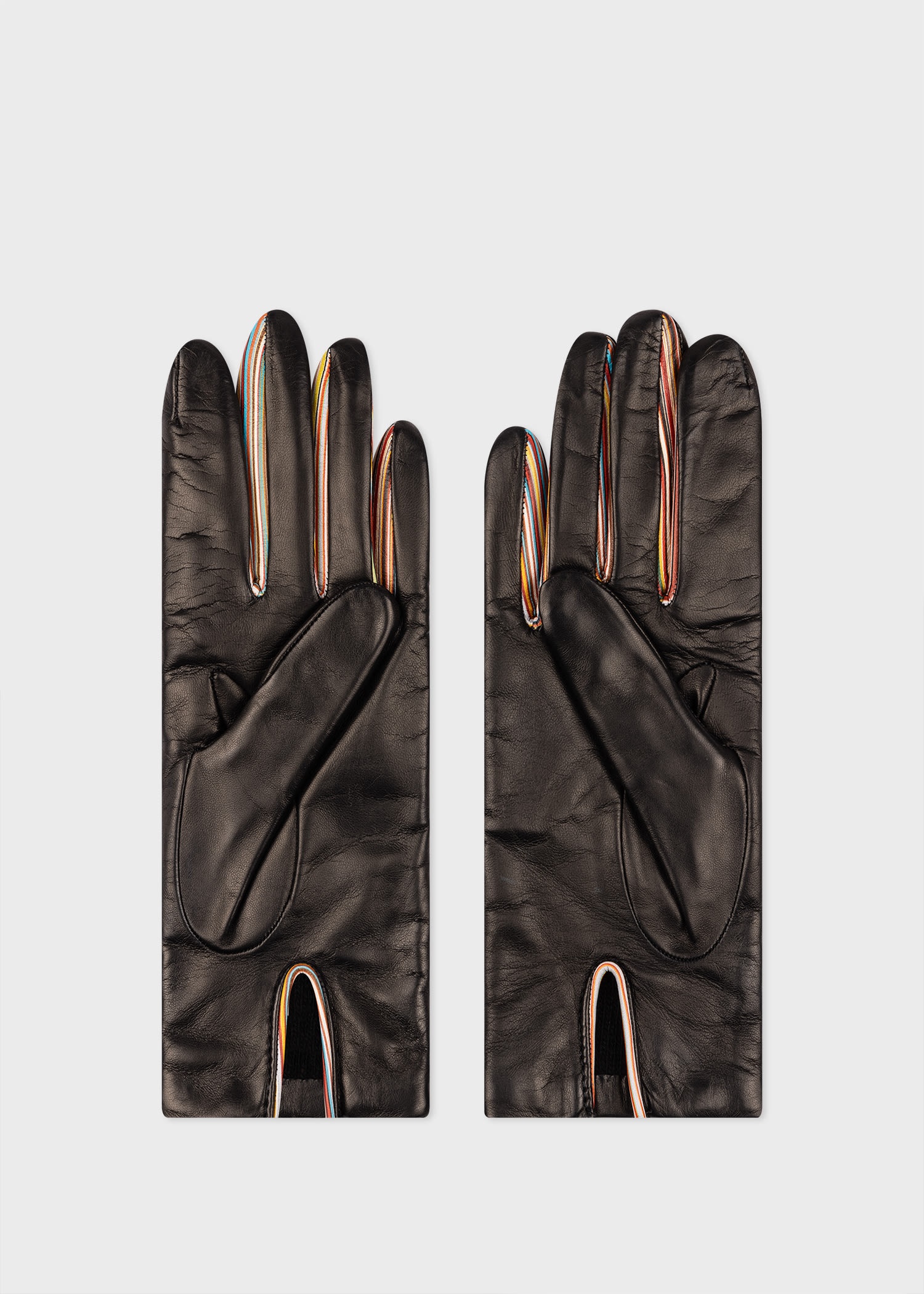 Leather 'Signature Stripe' Gloves - 2