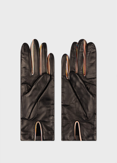 Paul Smith Leather 'Signature Stripe' Gloves outlook
