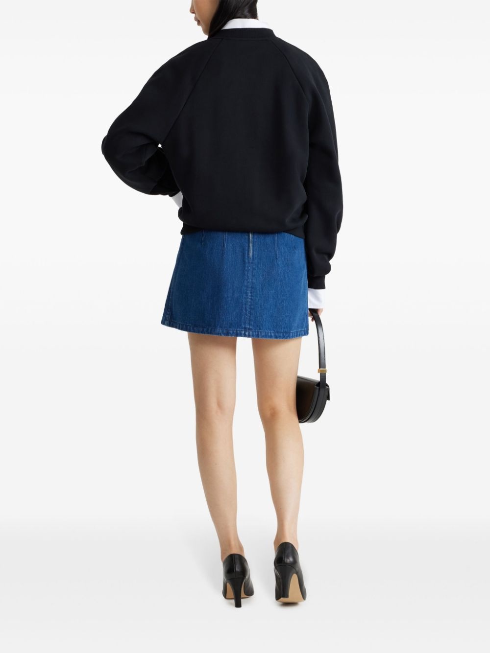 organic-denim A-line miniskirt - 3
