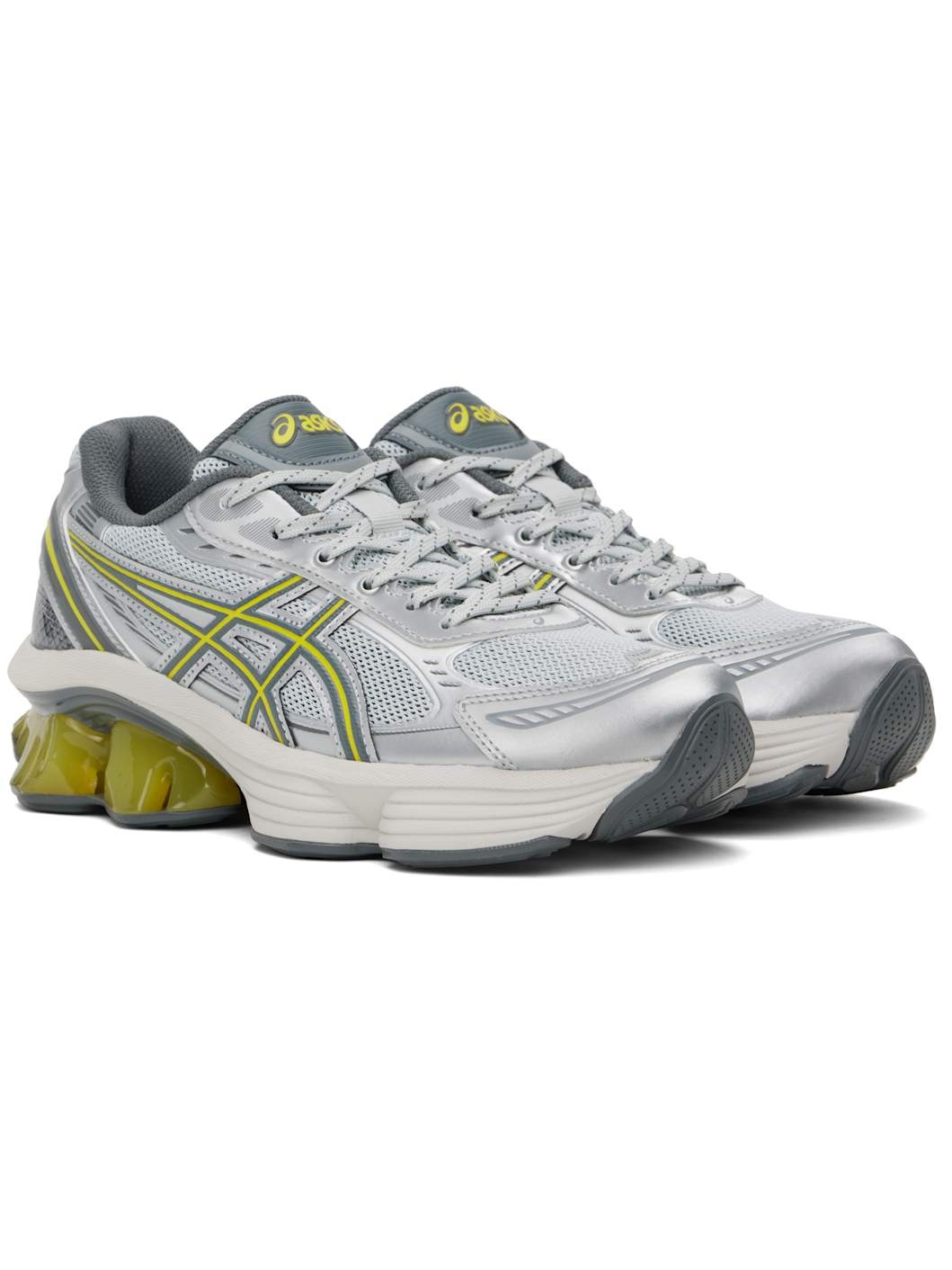 Silver & Yellow GEL-KINETIC FLUENT Sneakers - 4