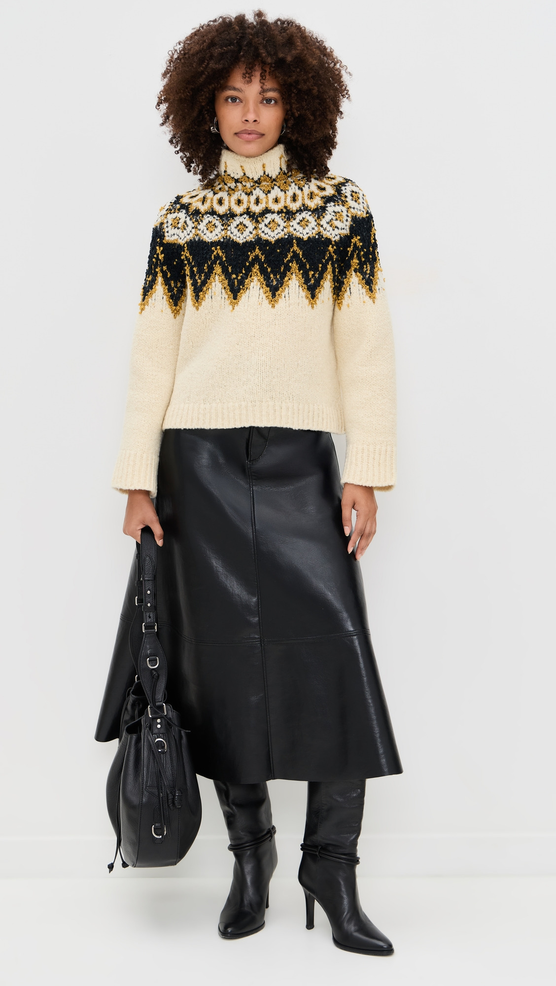 Lizzy Sweater in Textured Fair Isle - 4