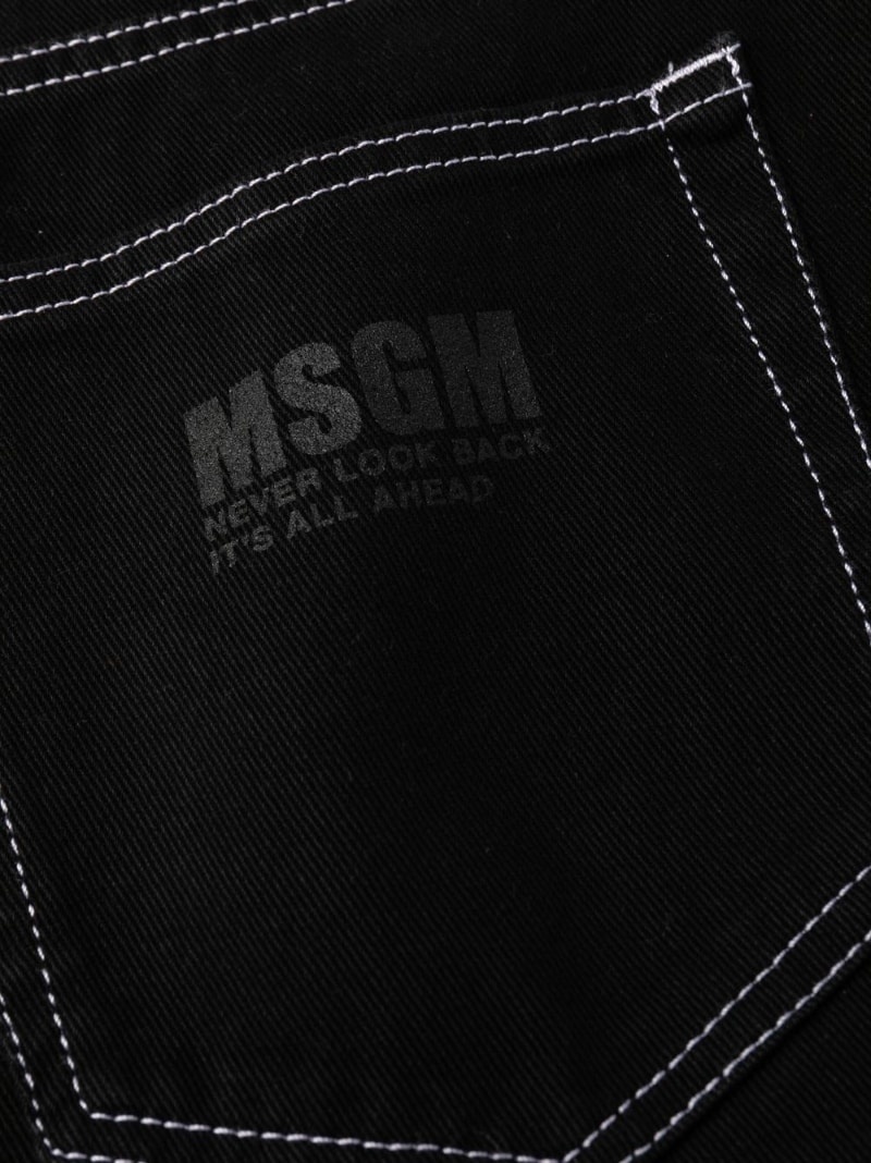 contrast stitching jeans - 6