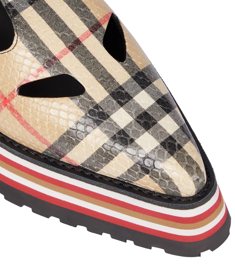 Aldwych checked leather loafers - 6