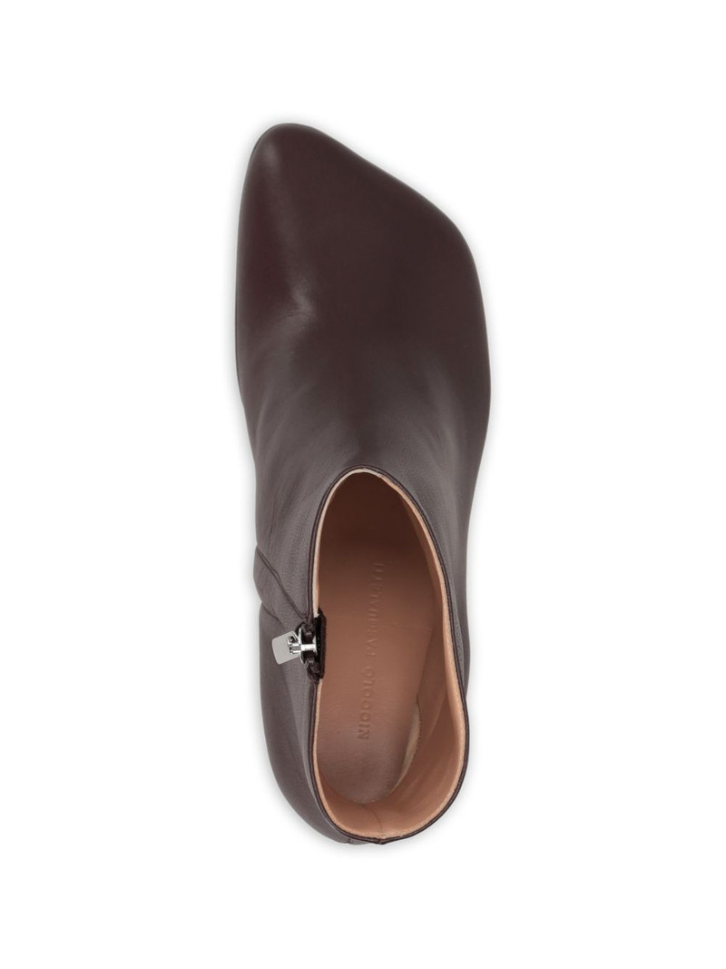 Obliqua leather ankle boots 4