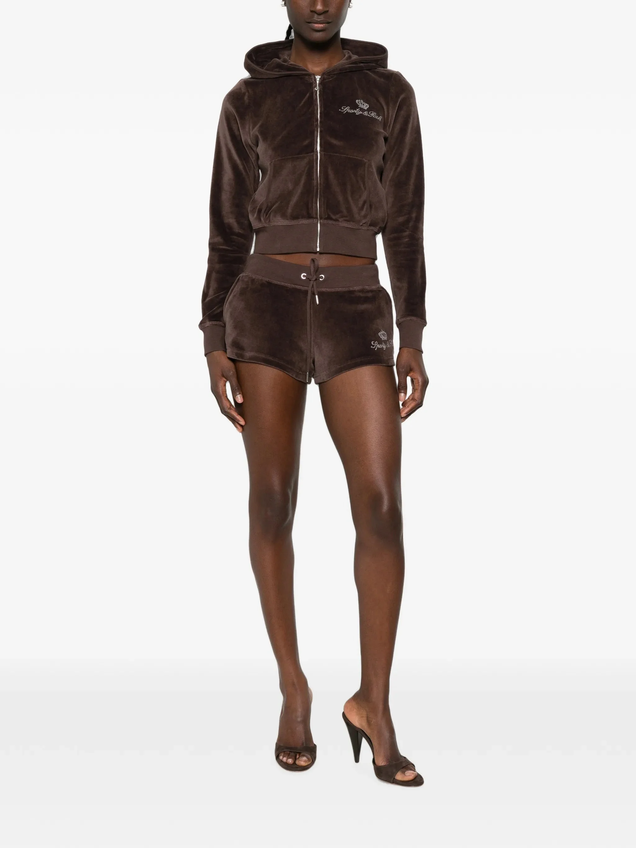 Sporty & Rich X Juicy Couture Velour Shorts - 1