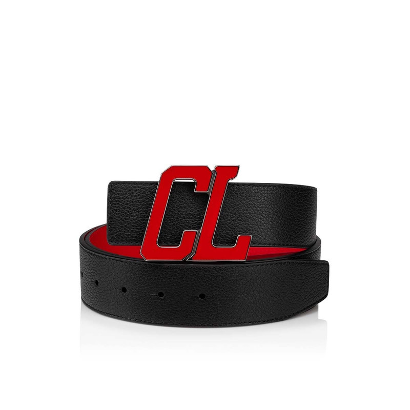 Happy Rui Cl Logo Belt BLACK/LOUBI/GUN METAL-LOUBI 1